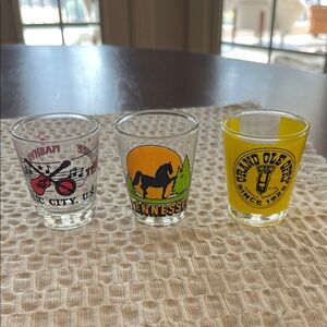 Vintage Tennessee grand old Opry, music city and horse shot glass